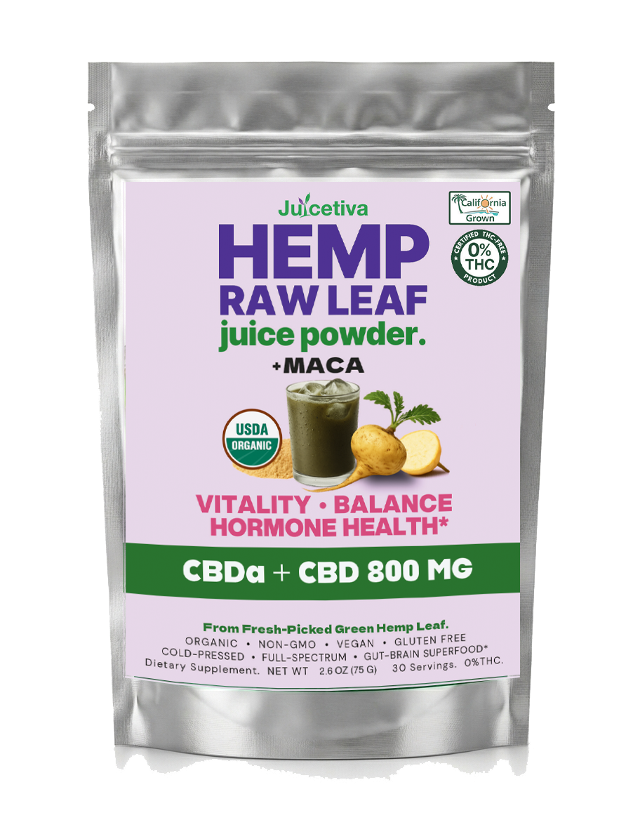 MacaTiva hemp juice and maca powder blend