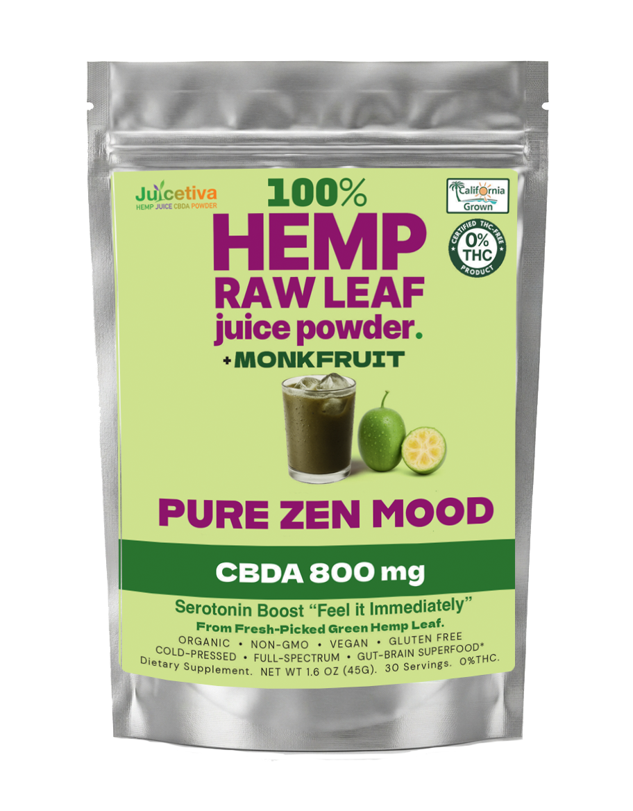 Sweetiva hemp leaf juice and monkfruit blend